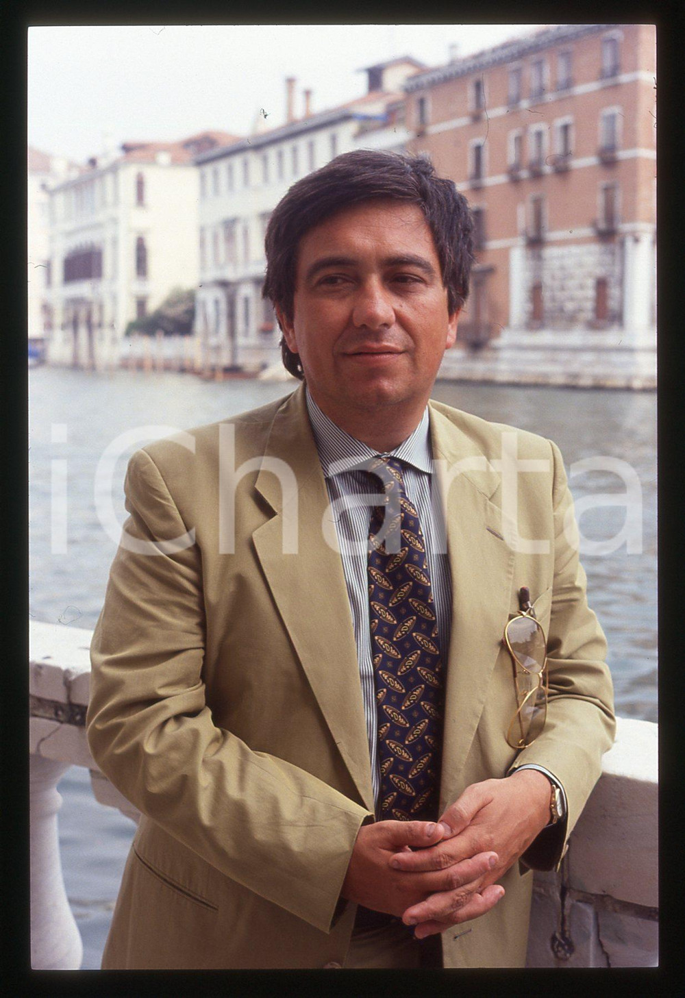 35mm vintage slide* 1991 VENEZIA Renato MINORE ritratto dello scrittore (7)