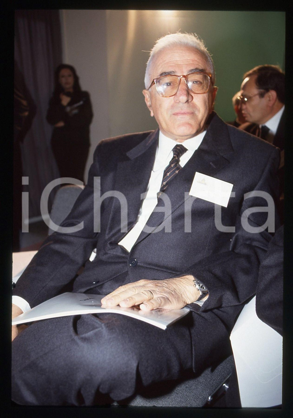 35mm vintage slide* 1993 ROMA Giuseppe CUCCIA ritratto del manager (2)