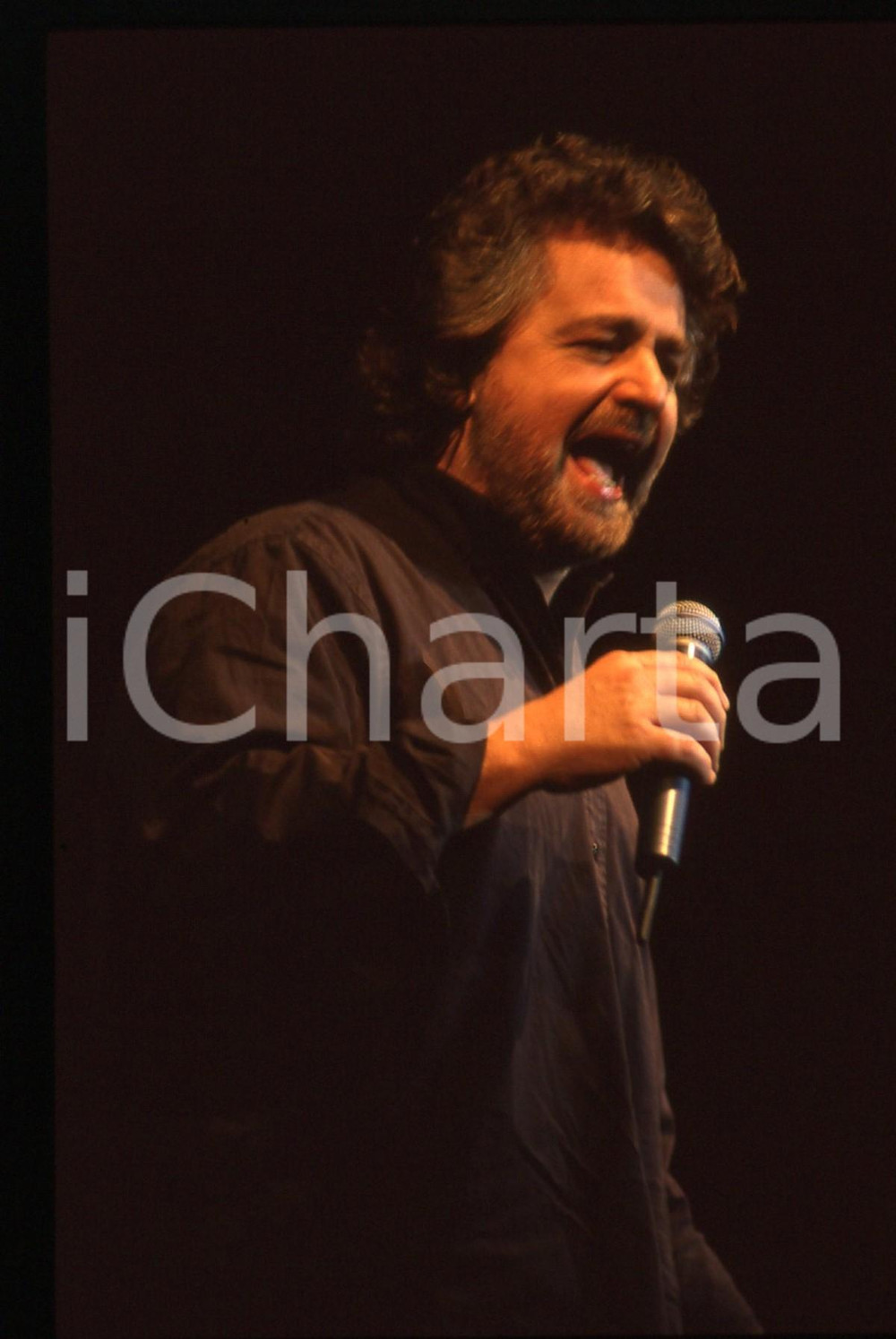 35mm vintage slide* 1995 ca SATIRA Beppe GRILLO in scena a teatro (3)