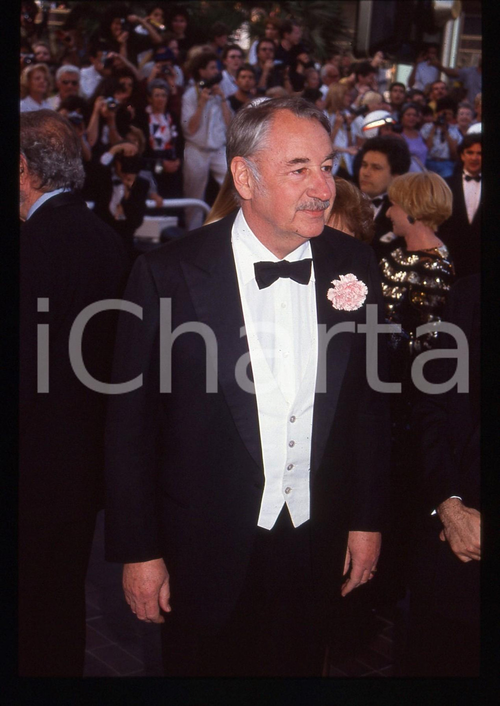 35mm vintage slide* 1990 ca CANNES Philippe NOIRET al Festival del Cinema (1)