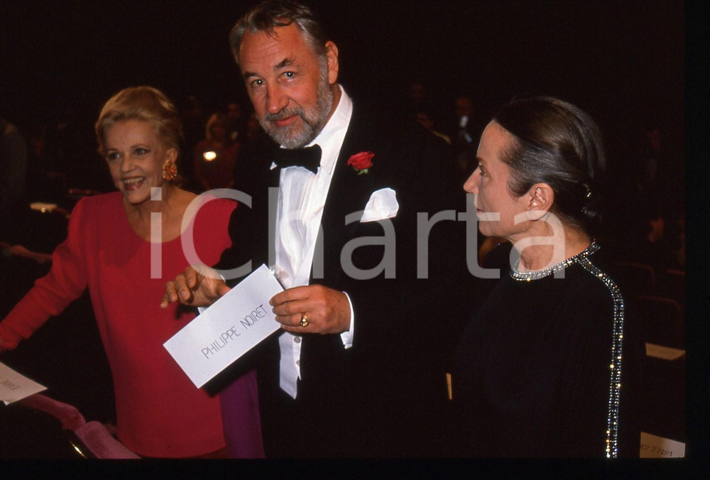 35mm vintage slide* 1989 CANNES Philippe NOIRET Jeanne MOREAU al Festival (2)