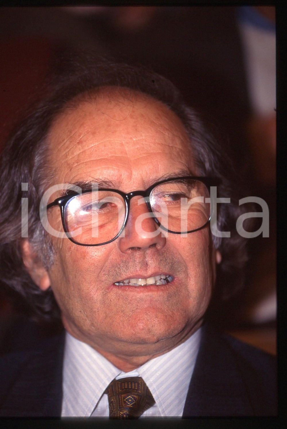 35mm vintage slide* 1996 MILANO Adolfo Perez ESQUIVEL a un convegno NOBEL (2)
