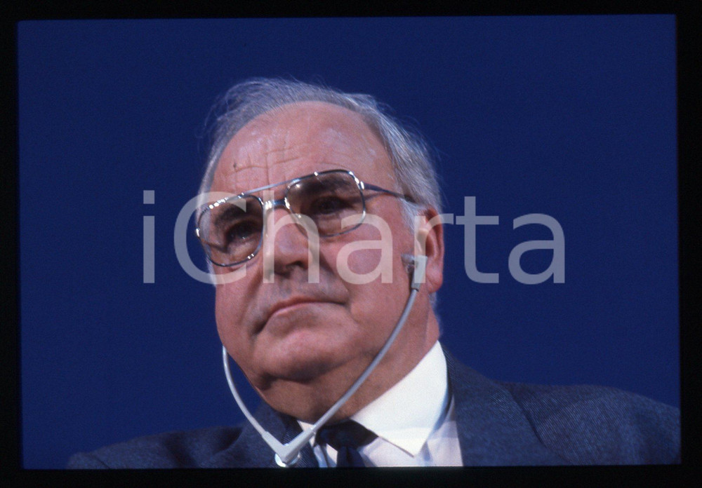35mm vintage slide* 1993 MILANO Helmut KOHL durante un evento DC POLITICA (4)