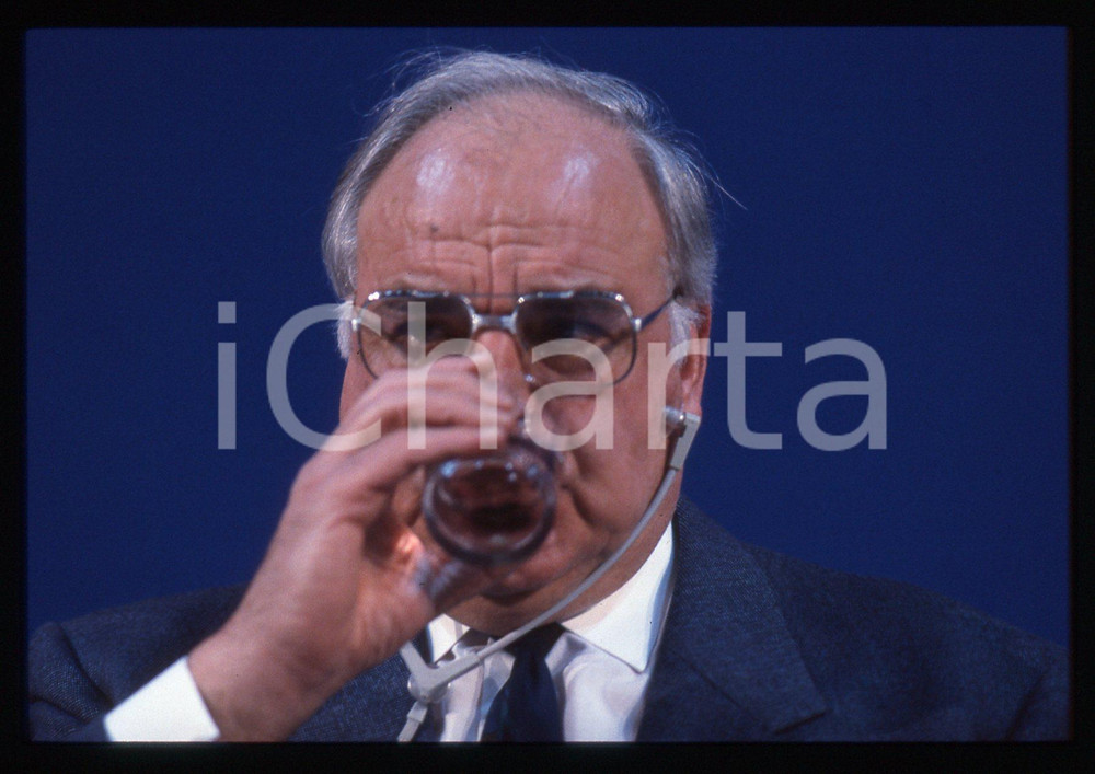 35mm vintage slide* 1993 MILANO Helmut KOHL durante un evento DC POLITICA (14)