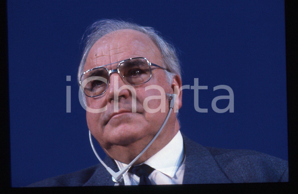 35mm vintage slide* 1993 MILANO Helmut KOHL durante un evento DC POLITICA (28)