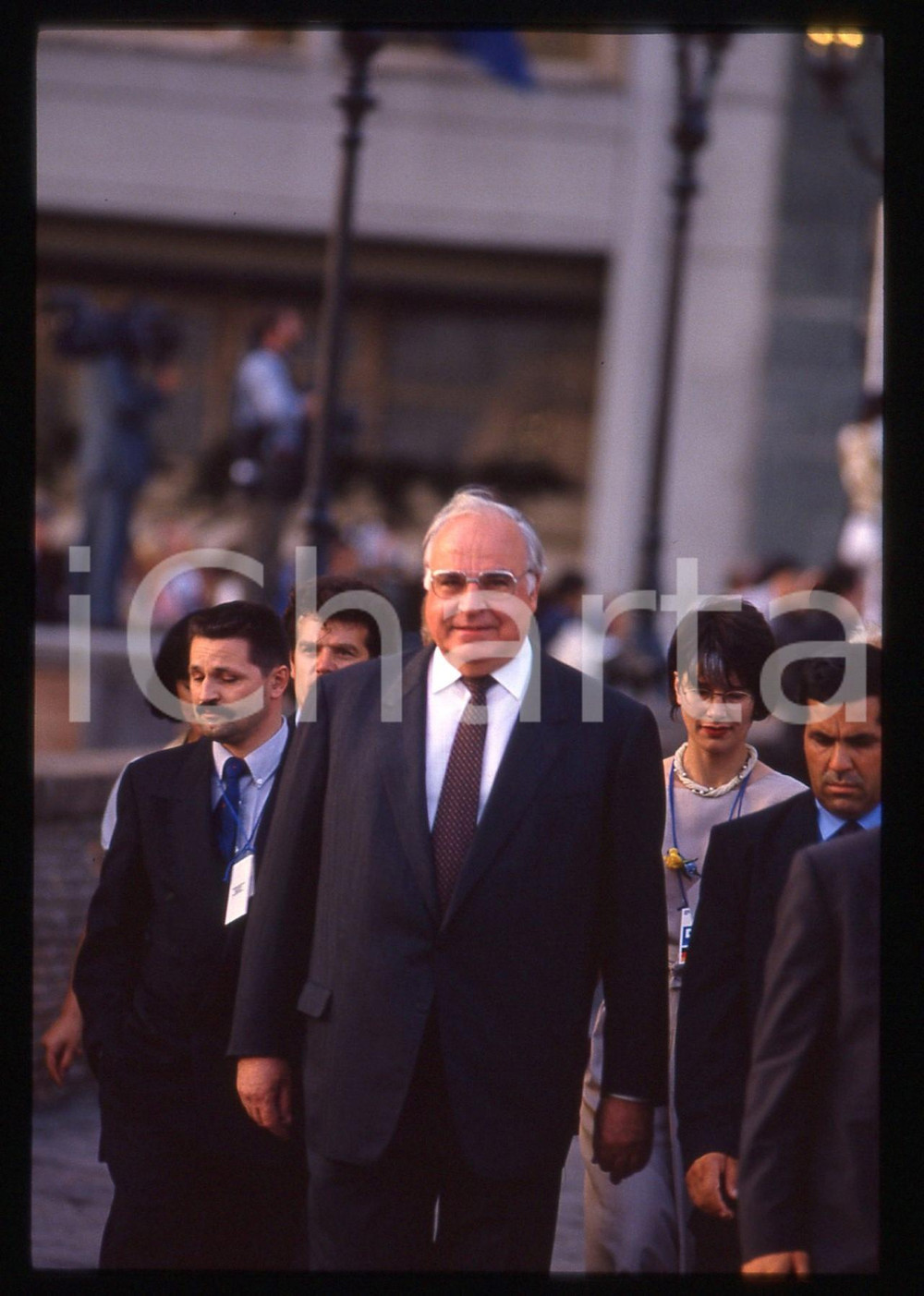 35mm vintage slide* 1990 ca ITALIA Helmut KOHL ritratto del cancelliere CDU (3)