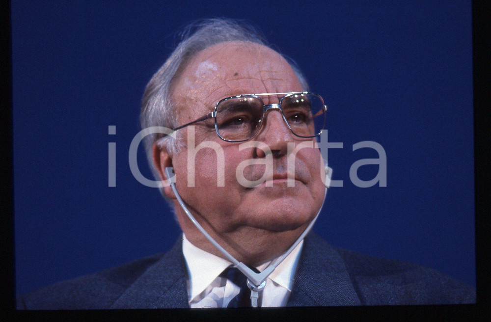 35mm vintage slide* 1993 MILANO Helmut KOHL durante un evento DC POLITICA (17)