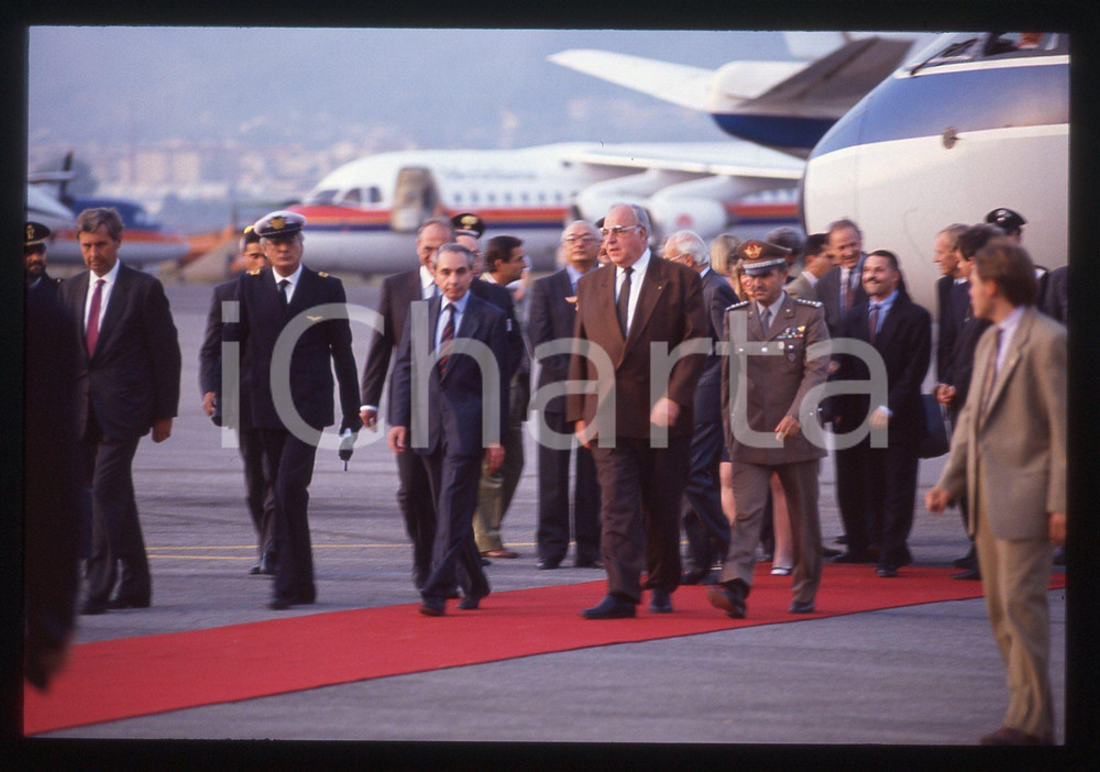 35mm vintage slide* 1992 FIRENZE Giuliano AMATO Helmut KOHL incontro PSI CDU (2)