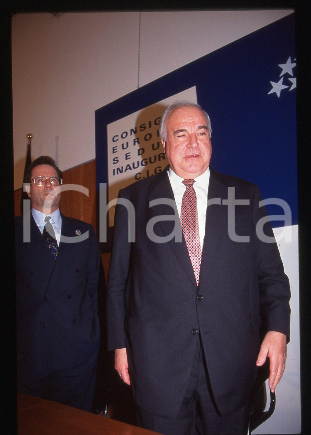 35mm vintage slide* 1996 TORINO Helmut KOHL al vertice "MAASTRICHT-DUE" (31)
