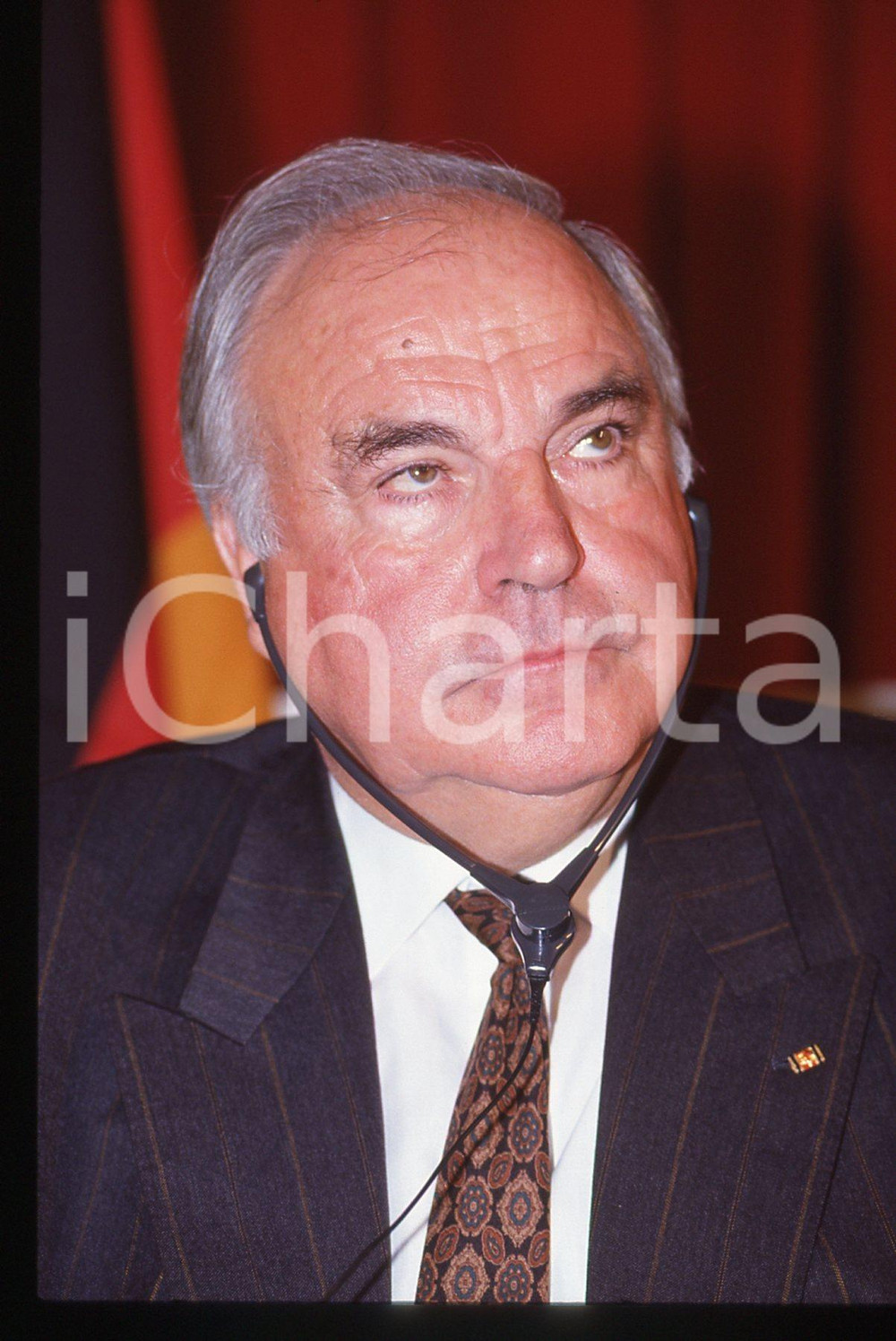 35mm vintage slide* 1992 FIRENZE Helmut KOHL ritratto cancelliere tedesco CDU 13