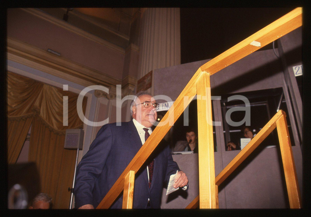 35mm vintage slide* 1990 ca ROMA Helmut KOHL il cancelliere in visita di Stato 2