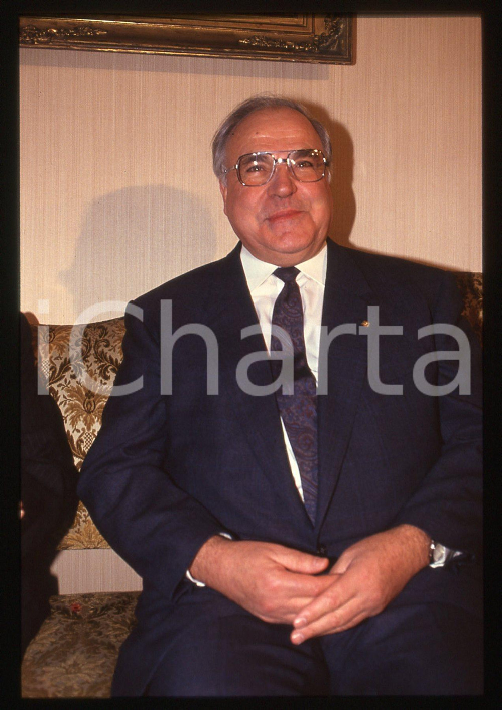 35mm vintage slide* 1990 ca ROMA Helmut KOHL ritratto cancelliere tedesco CDU 2