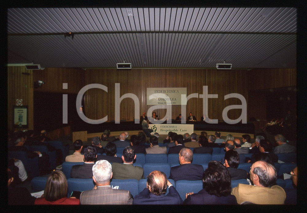 35mm vintage slide* 1994 MILANO Benito BENEDINI all'assemblea FEDERCHIMICA (4)