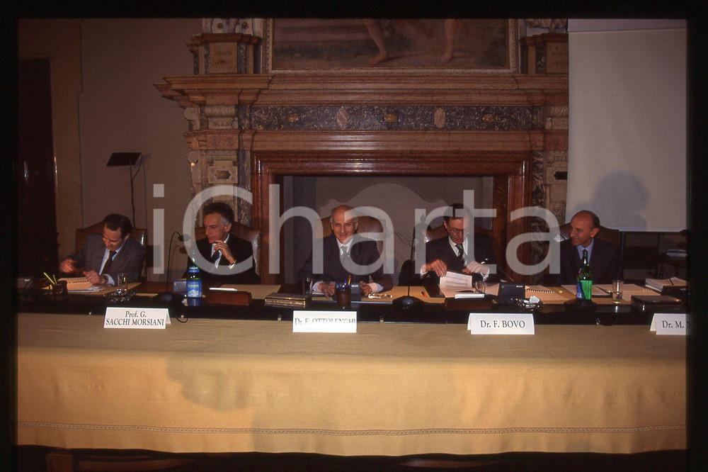 Fotografia d epoca originale 35mm vintage slide 1995 ca BOLOGNA ? CREDITO ROMAGNOLO Assemblea azionisti 1 1