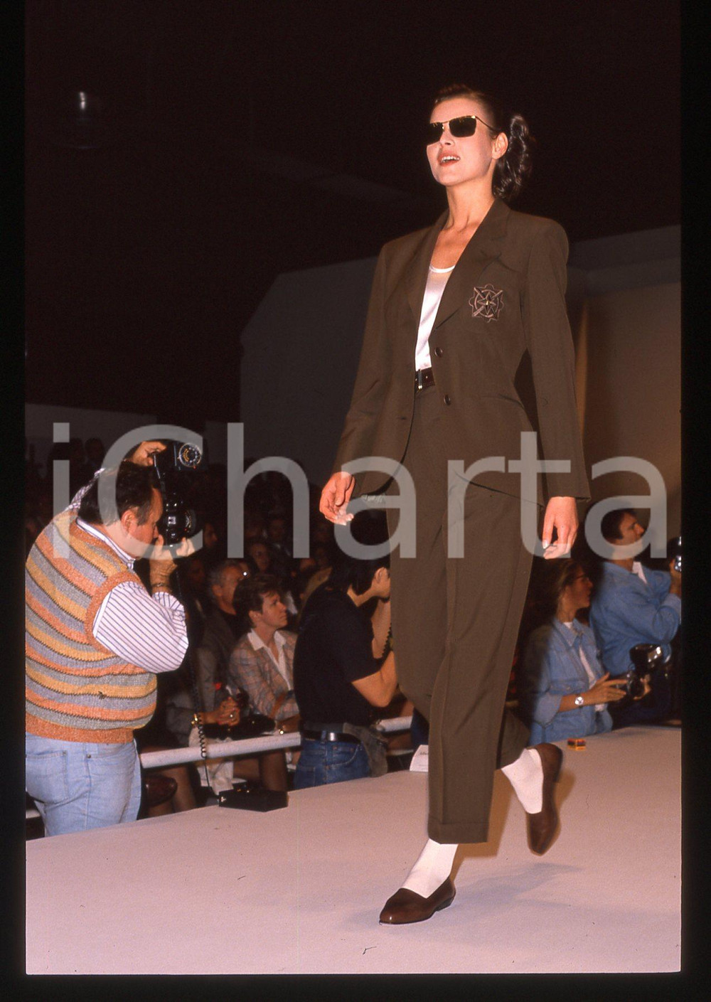 35mm vintage slide* 1990 ca MILANO Alberta FERRETTI Sfilata (9)