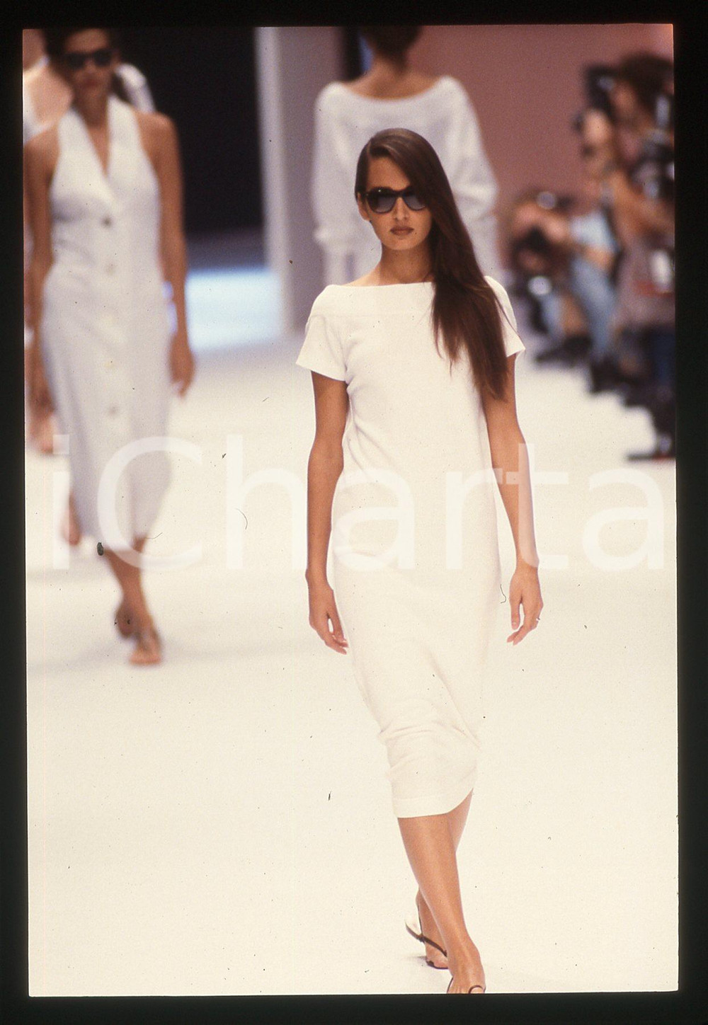 35mm vintage slide* 1990 ca MILANO? Alberta FERRETTI Sfilata 