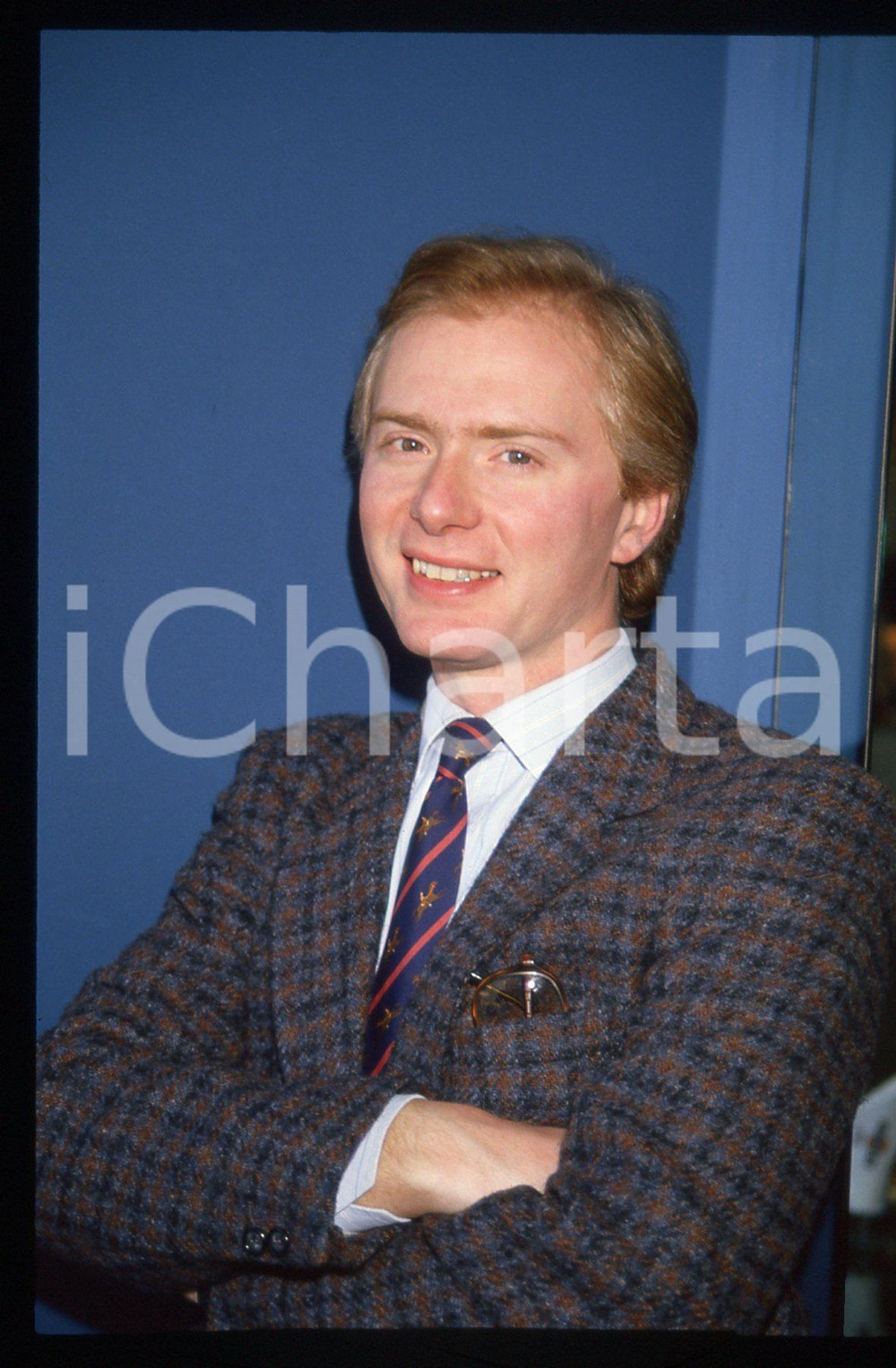 35mm vintage slide* 1989 MILANO Roberto CHEVALIER Ritratto in Terrazza Martini 6