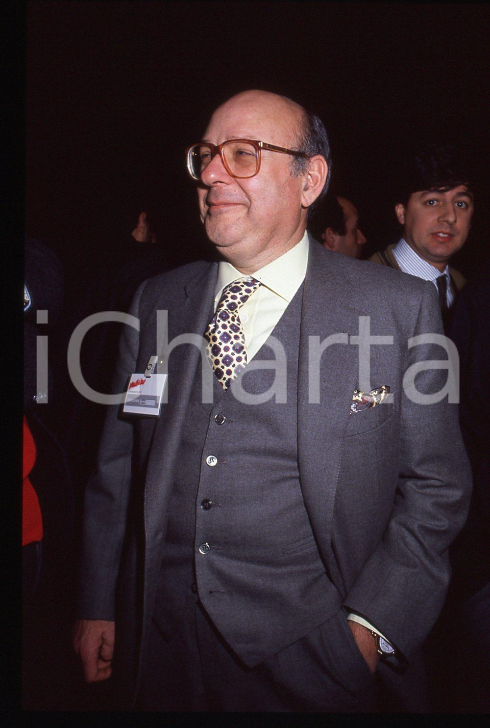 35mm vintage slide* 1991 RIMINI Onofrio PIRROTTA al XX Congresso PCI (2)