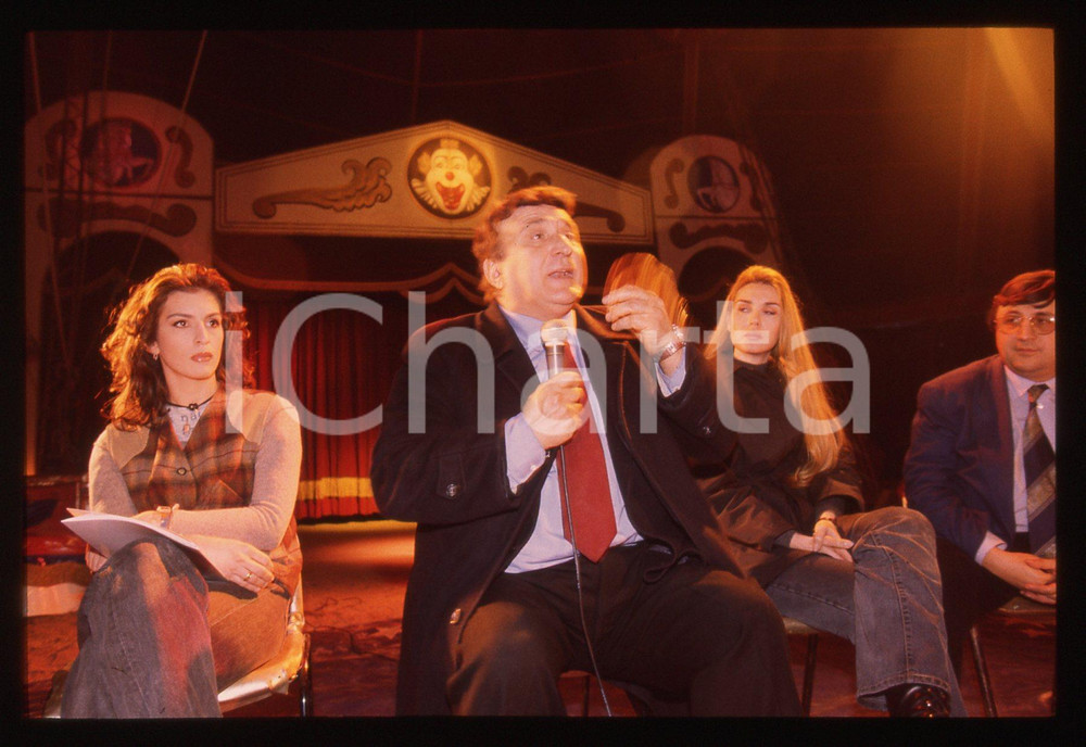 35mm vintage slide* 1995ca ITALIA Nando Ambra Gioia ORFEI in conferenza stampa 1