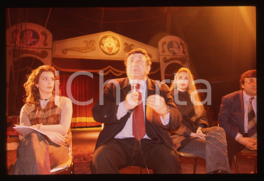 35mm vintage slide* 1995ca ITALIA Nando, Ambra e Gioia ORFEI Conferenza stampa 2