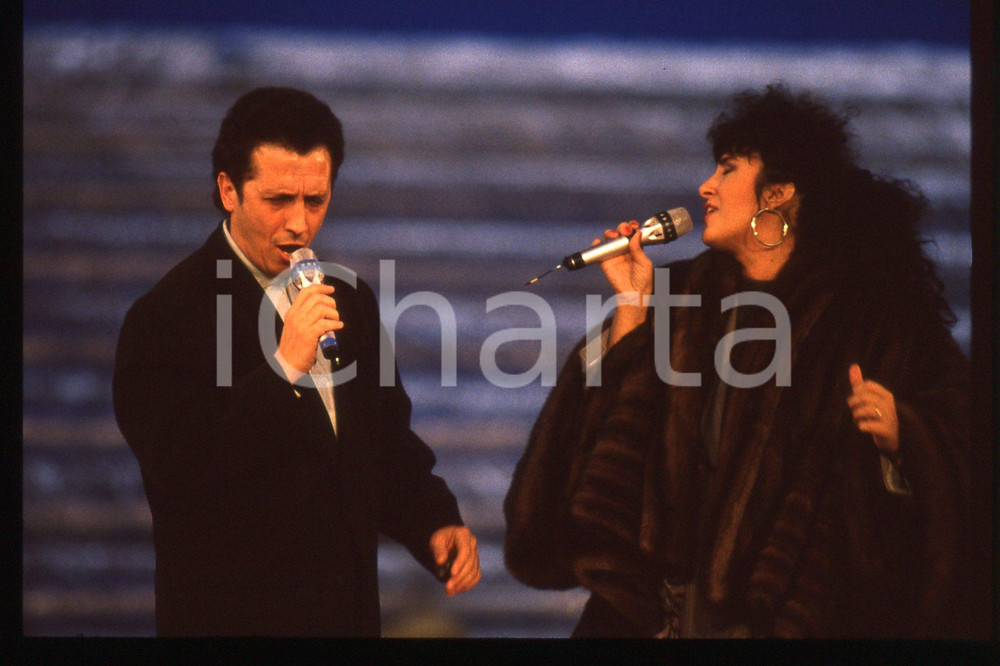 35mm vintage slide* 1990 FESTIVAL DI SANREMO Gianni e Marcella BELLA Ritratto 2