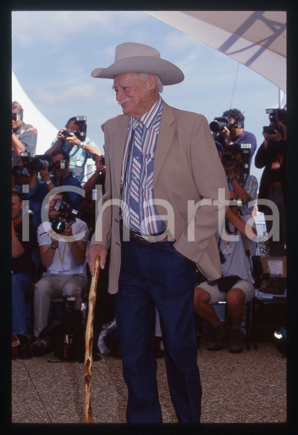 35mm vintage slide* 1999 FESTIVAL DI CANNES Richard FARNSWORTH Ritratto - (7)