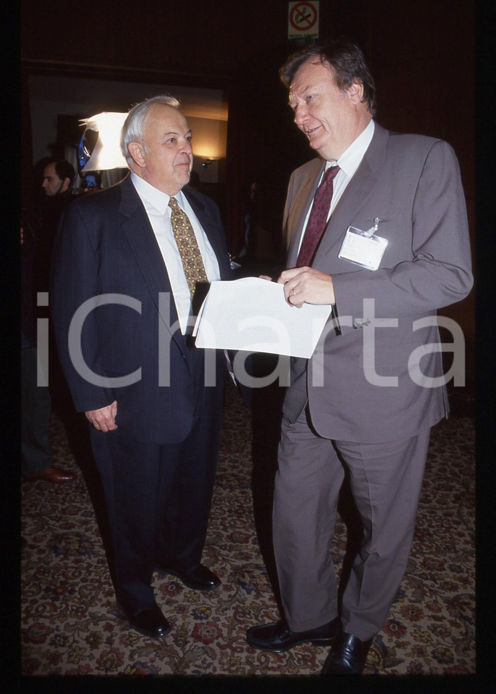 35mm vintage slide* 1996 MILANO Carlo RUBBIA Burton RICHTER al convegno Nobel 5