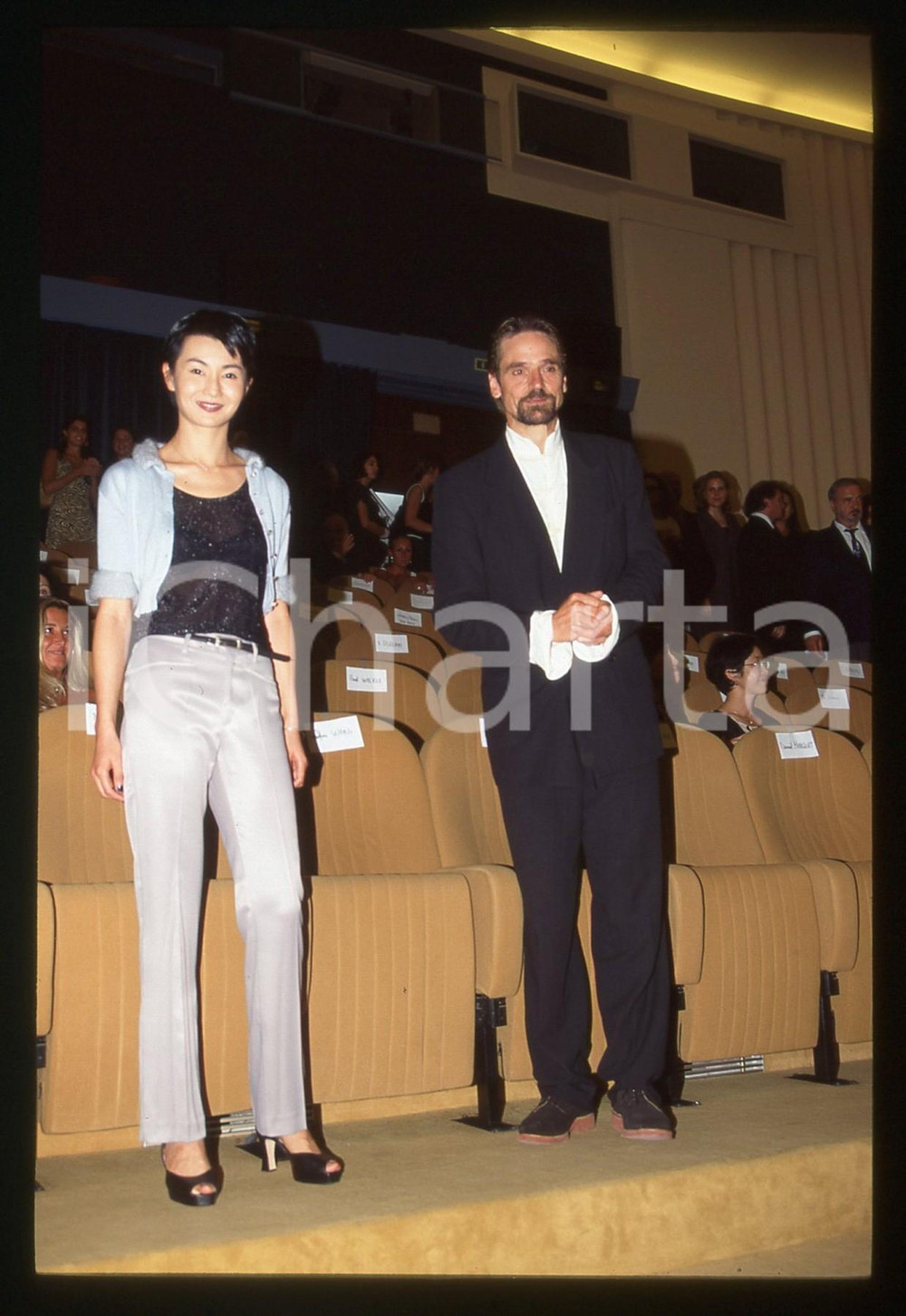 35mm vintage slide* 1997 MOSTRA DI VENEZIA Maggie CHEUNG Jeremy IRONS Ritratto 2