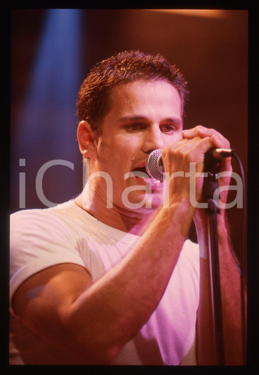 35mm vintage slide* 1989 DISCORING - NOISEWORKS Jon STEVENS Esibizione (6)
