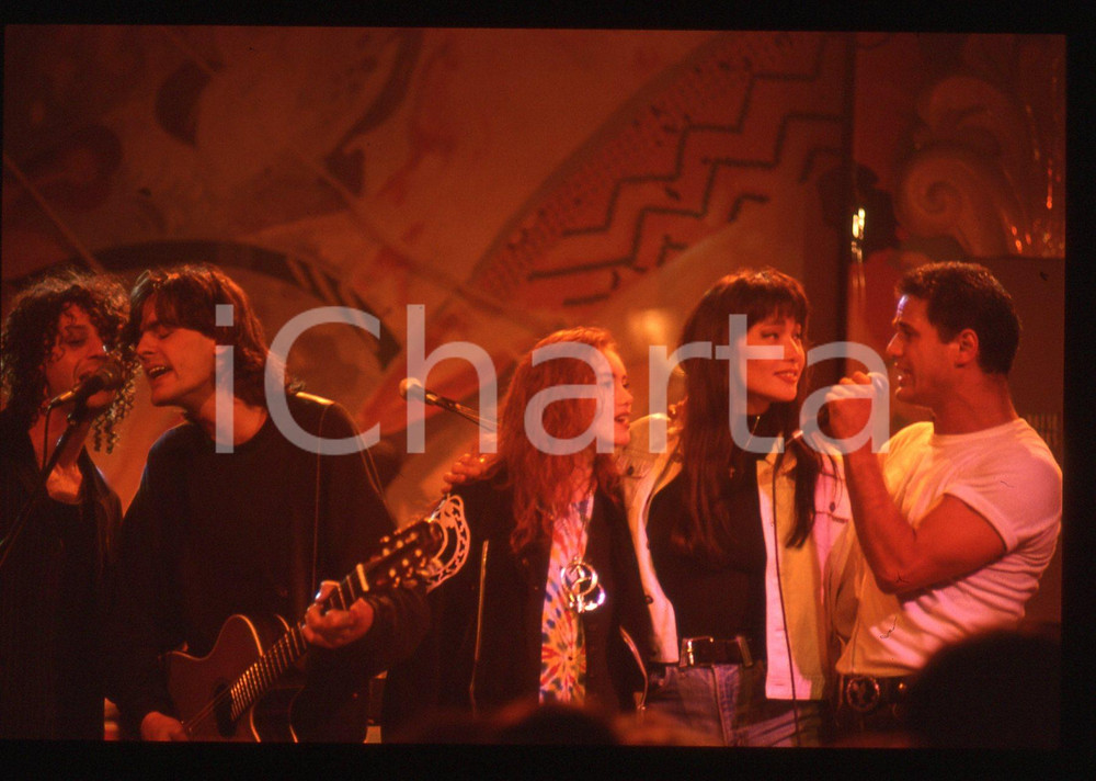 35mm vintage slide* 1989 DISCORING Kay RUSH con Steve BALBI e i NOISEWORKS 