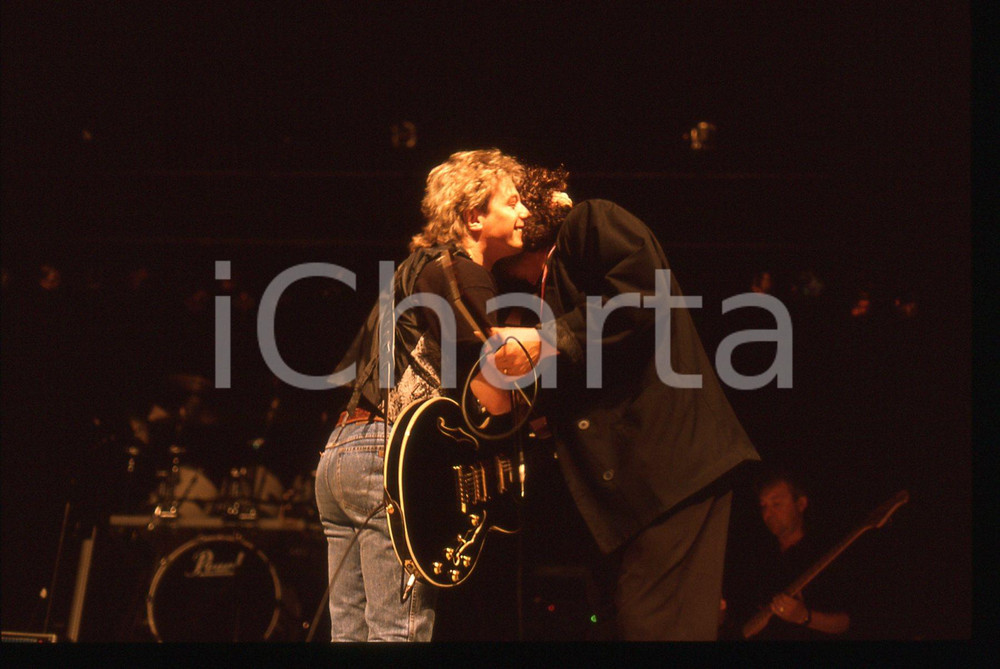 35mm vintage slide* 1980ca MUSICA Pete HAYCOCK durante un'esibizione (3)