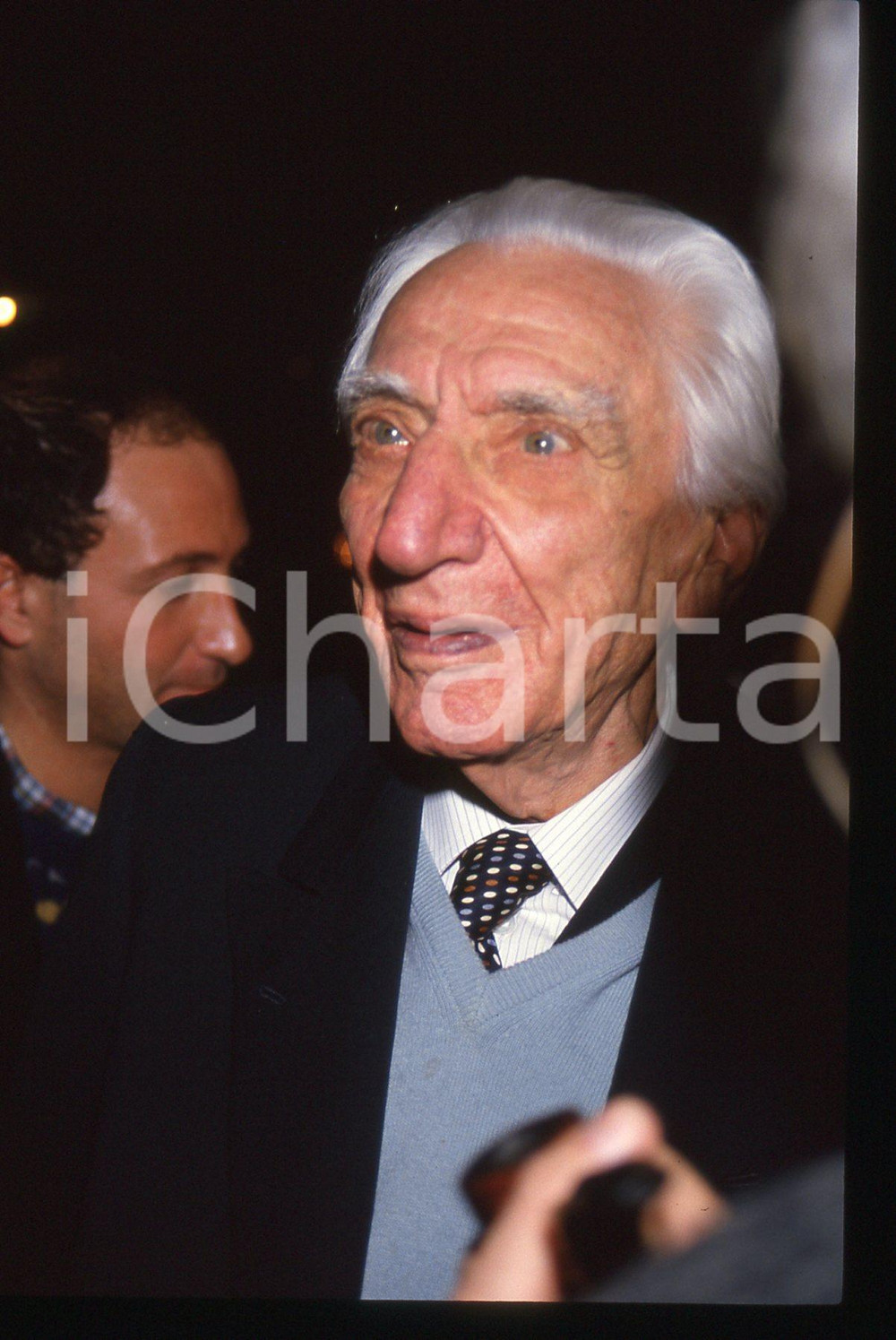 35mm vintage slide* 1985ca MILANO Cesare MUSATTI al Piccolo Teatro (3)