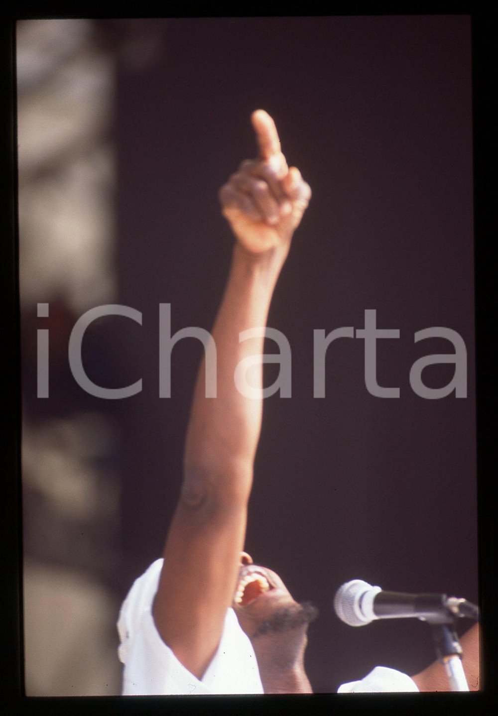 35mm vintage slide* 1990ca ITALIA - MUSICA Jimmy CLIFF durante un'esibizione 4