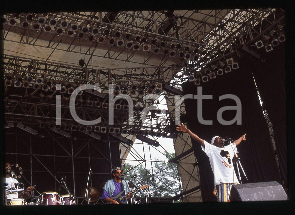 35mm vintage slide* 1990ca ITALIA - MUSICA Jimmy CLIFF durante un'esibizione 12