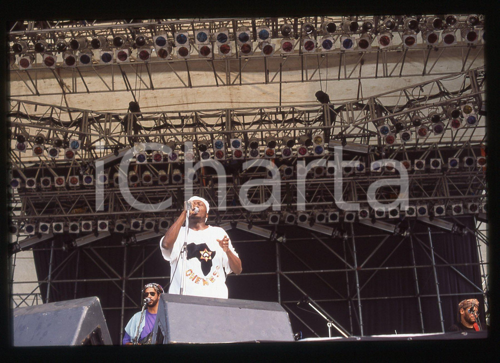 35mm vintage slide* 1990ca ITALIA - MUSICA Jimmy CLIFF durante un'esibizione 6