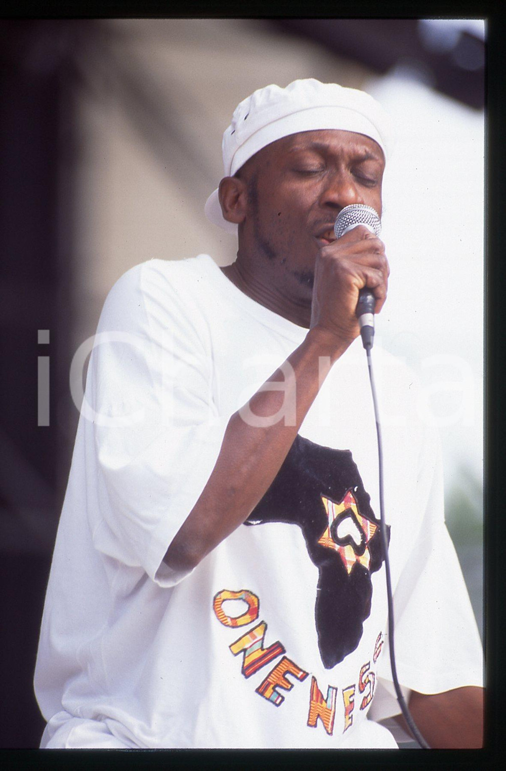 35mm vintage slide* 1990ca ITALIA - MUSICA Jimmy CLIFF durante un'esibizione 1