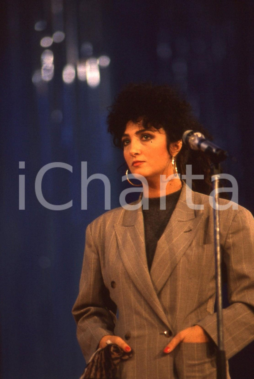 35mm vintage slide* 1990ca TELEVISIONE Marcella BELLA Ritratto della cantante 14