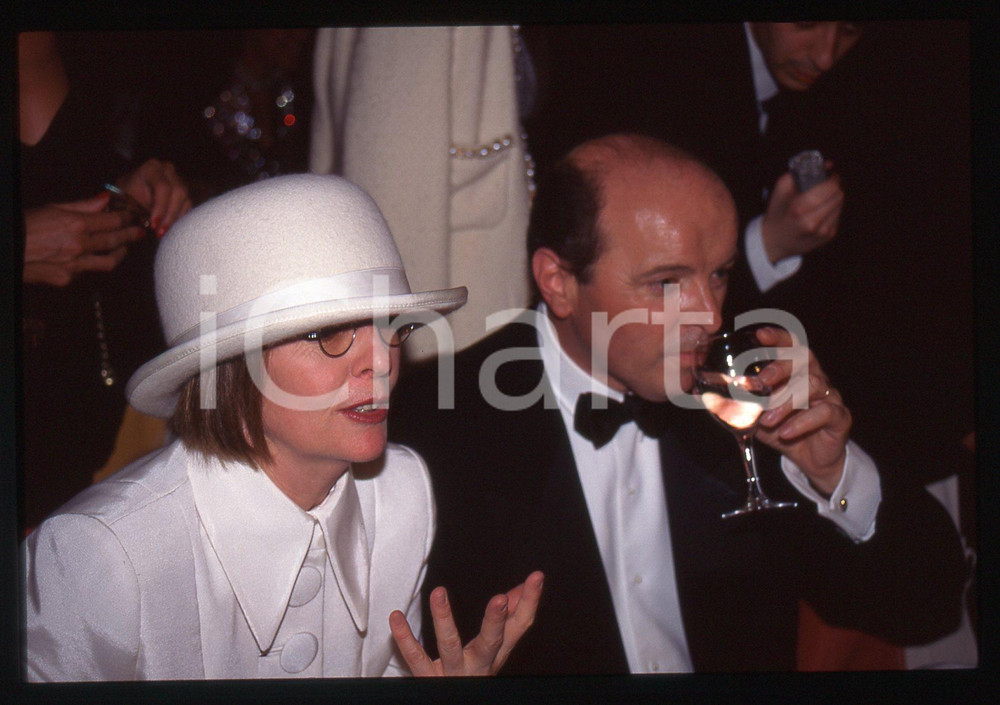 Fotografia d epoca originale 35mm vintage slide 1995 CANNES  Diane KEATON Jacques TOUBON 1 1