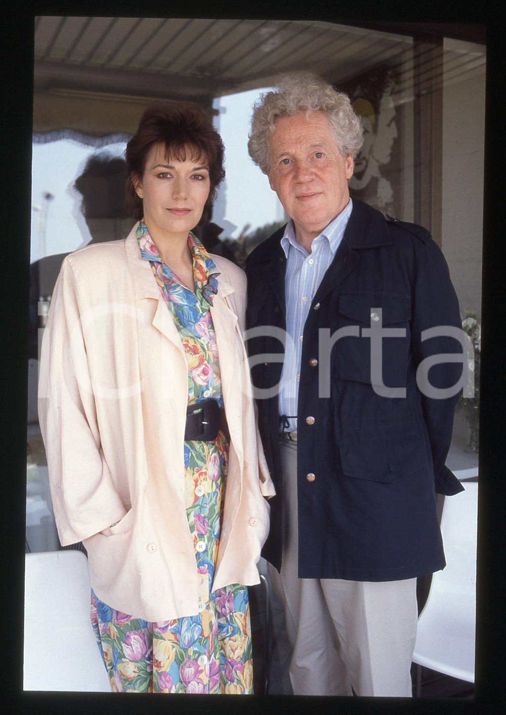 35mm vintage slide* 1986 CANNES Erland JOSEPHSON Susan FLEETWOOD Ritratto (1)