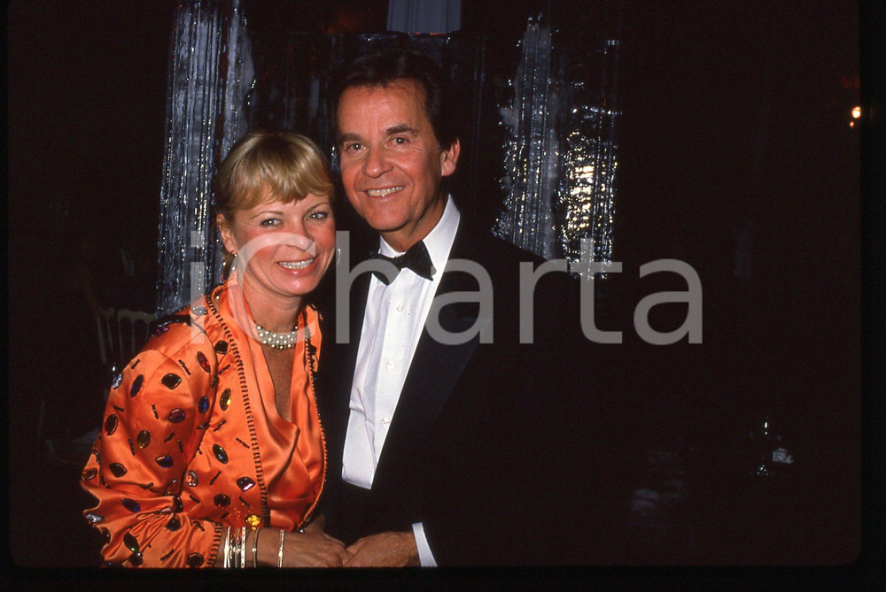 35mm vintage slide* 1989 NEW YORK Dick CLARK Kari WIGTON Ritratto (1)