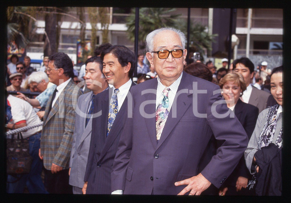 35mm vintage slide* 1993 CANNES Akira e Hisao KUROSAWA al Festival del Cinema 4