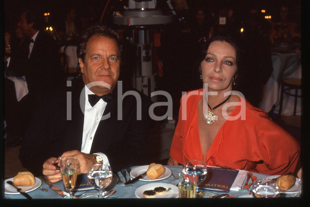 35mm vintage slide* 1992 CERNOBBIO Marie LAFORÊT Massimo GARGIA Viva Hollywood 3