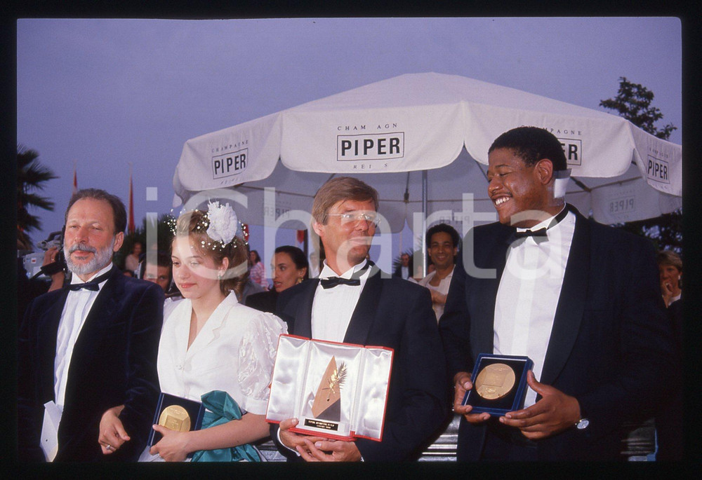 35mm vintage slide* 1988 CANNES Forest WHITAKER Bille AUGUST Chris MENGES (2)