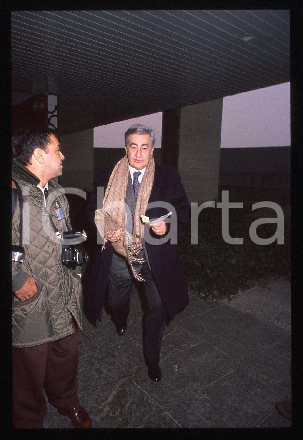 35mm vintage slide* 1990 ca MILANO Paride ACCETTI Ritratto del politico PSI (1)