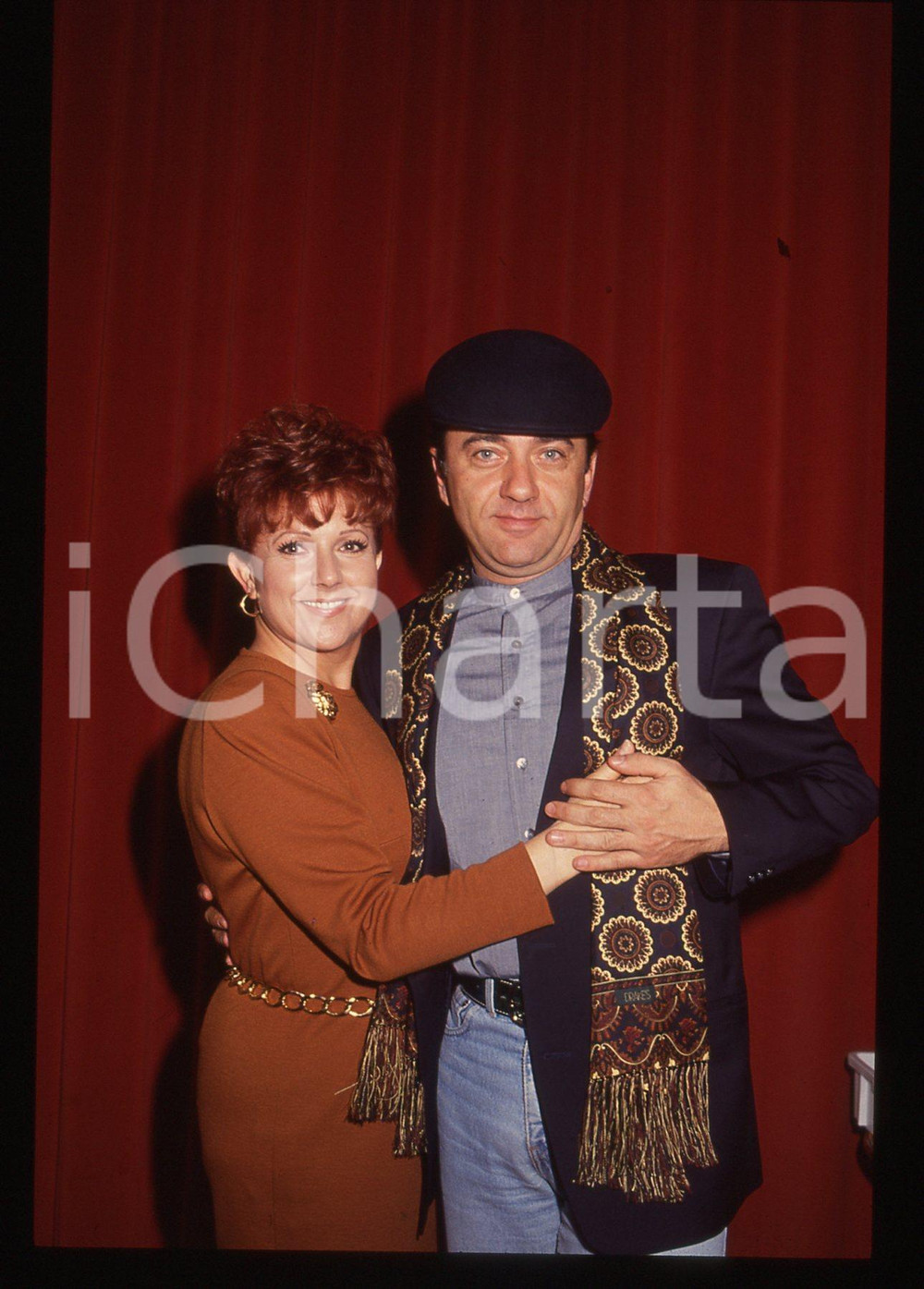 35mm vintage slide* 1992 SANREMO Giorgio FALETTI Orietta BERTI Ritratto (4)