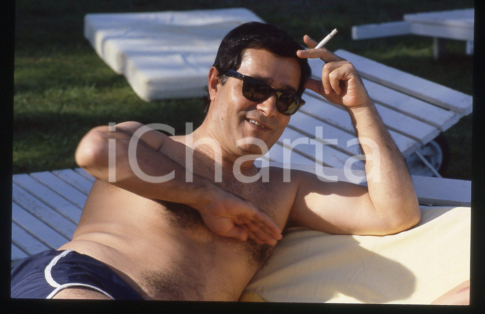 35mm vintage slide* 1986 VENEZIA Roman BALAYAN prende il sole al Lido Ritratto 5
