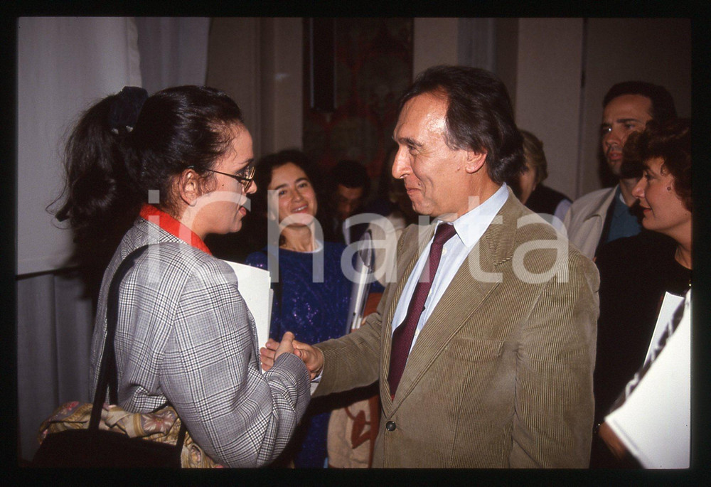 Fotografia d epoca originale 35mm vintage slide 1993 MILANO Claudio ABBADO Cecilia GASDIA Ritratto 1 1
