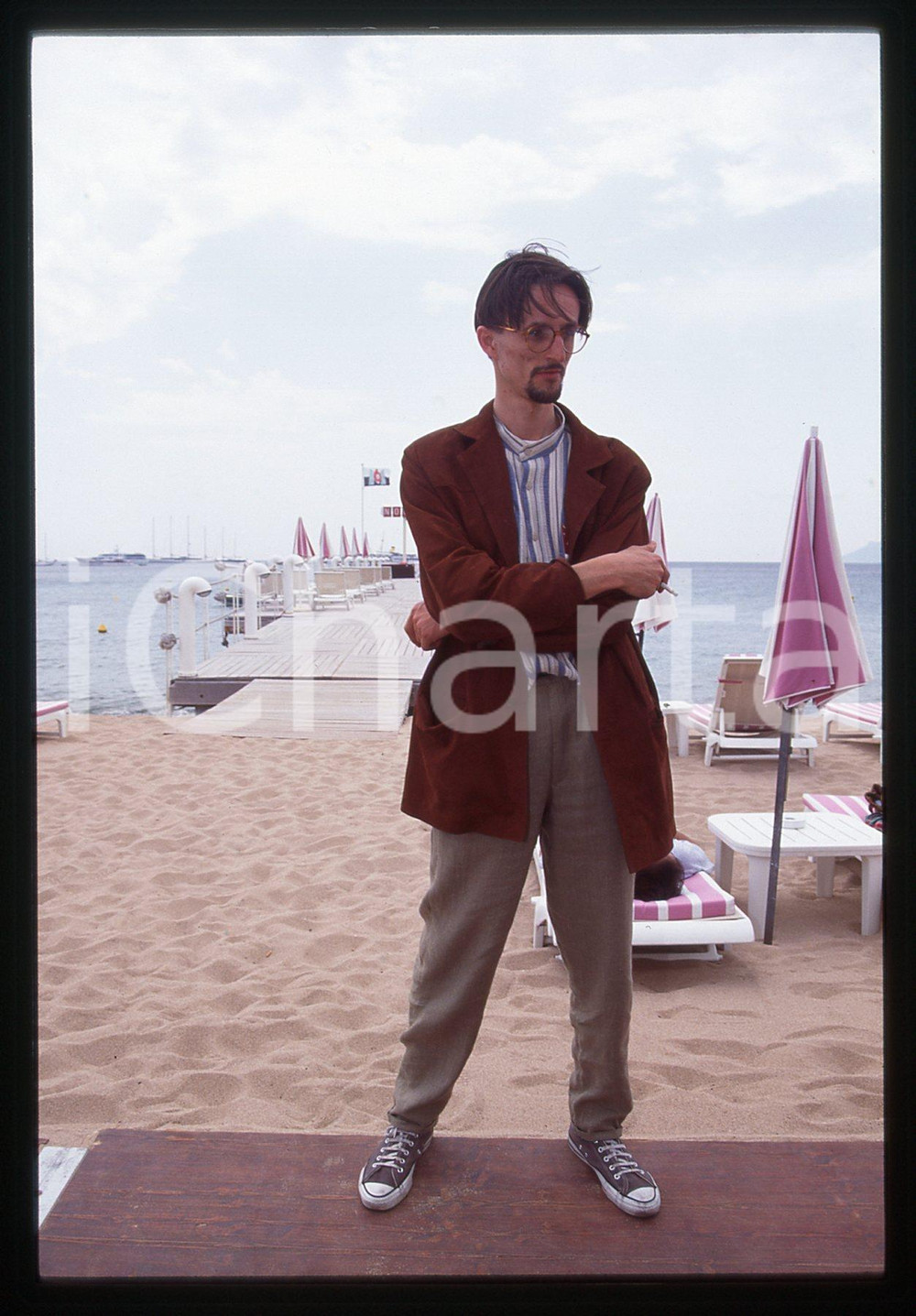 Fotografia d epoca originale 35mm vintage slide 1995 CANNES Gianni ZANASI Ritratto del regista 3 1