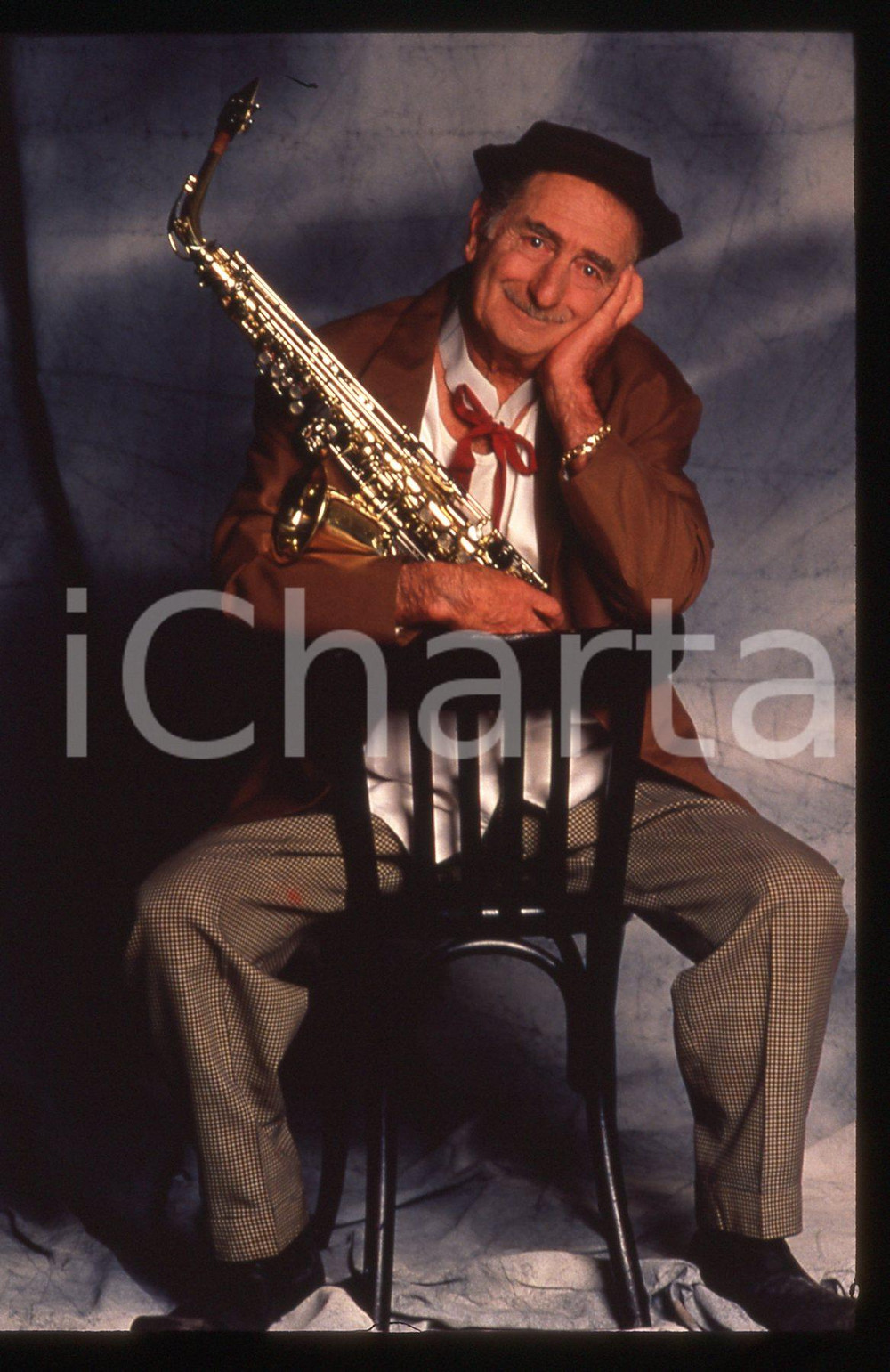 35mm vintage slide* 1990 ca FRANCIA CIRCO Achille ZAVATTA Ritratto artista 4