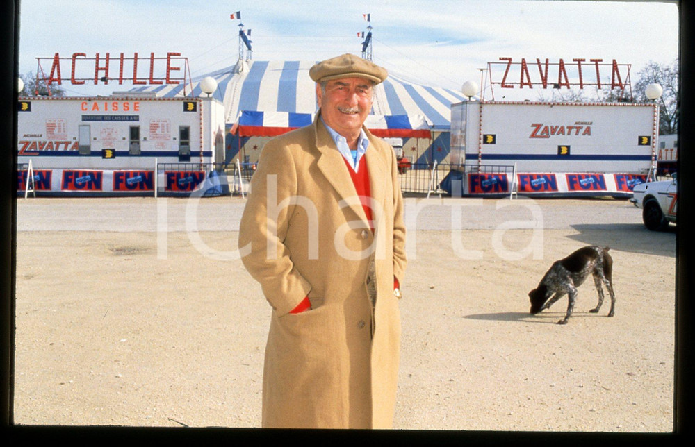 35mm vintage slide* 1990ca FRANCIA CIRCO Achille ZAVATTA Ritratto dell'artista 5